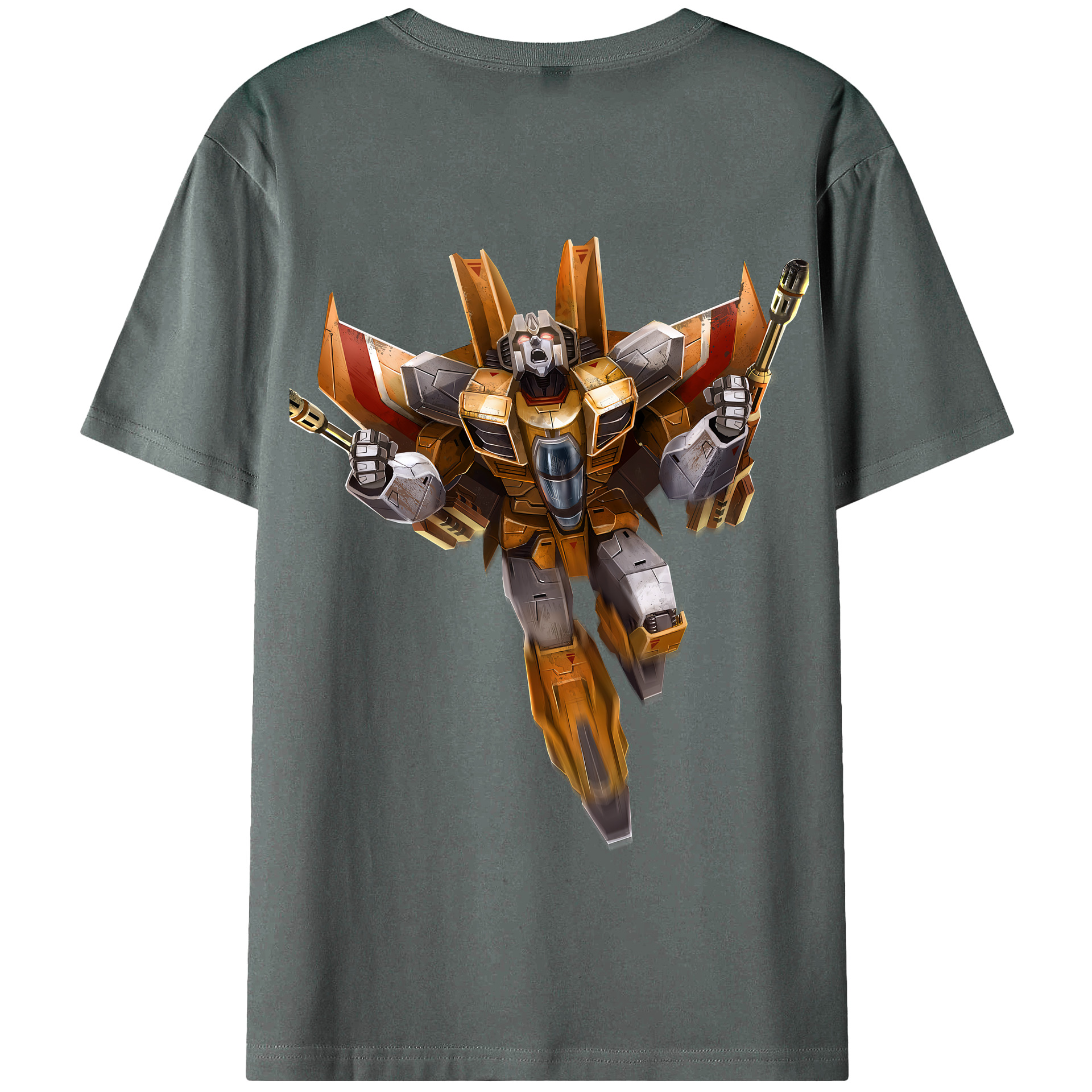 （画像用） Transformers トランスフォーマー 綿100％半袖Tシャツ（背面プリント）